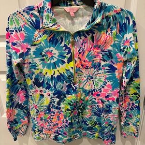 Lilly Pulitzer Multicolor Floral Zip-Up